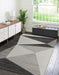 Likewise Matting toyko geo grey Grey Living Room Geometric Rug.