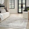 Nourison glitz glz 10 cream grey Grey, Cream Living Room Geometric Rug.