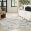 Nourison glitz glz 11 grey Grey Living Room Geometric Rug.