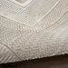 Nourison glitz glz07 ivory Ivory Living Room Geometric Rug.