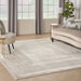 Nourison glitz glz07 ivory Ivory Living Room Geometric Rug.
