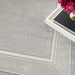 Nourison glitz glz07 silver Grey Living Room Geometric Rug.