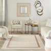 Nourison glitz glz08 ivory cream Ivory, Cream Living Room Geometric Rug.