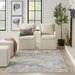 Nourison glitz glz20 grey multi Grey Living Room Geometric Rug.