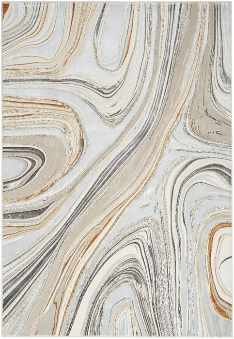 Nourison glitz glz21 grey gold Grey, Yellow Living Room Geometric Rug.