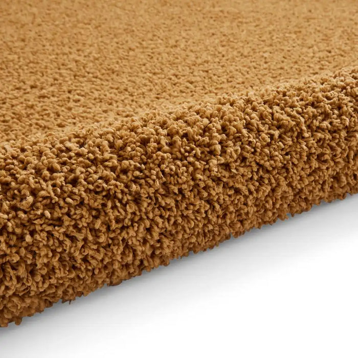 Think Rugs bali gold Yellow Living Room Shaggy Rug.