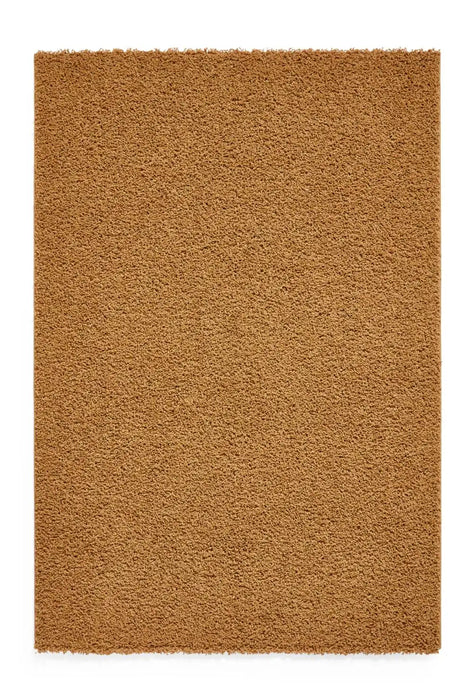 Think Rugs bali gold Yellow Living Room Shaggy Rug.