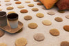 Asiatic dotty gold Brown, Yellow, Beige, Multicoloured, Orange Living Room Wool Rug.