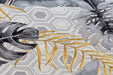 Hanse Home flair gold leaves Grey, Yellow Living Room Floral Rug.