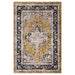 Asiatic sovereign gold medallion 03 Grey, Yellow Living Room Flat Weave Rug.