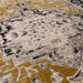 Asiatic sovereign gold medallion 03 Grey, Yellow Living Room Flat Weave Rug.