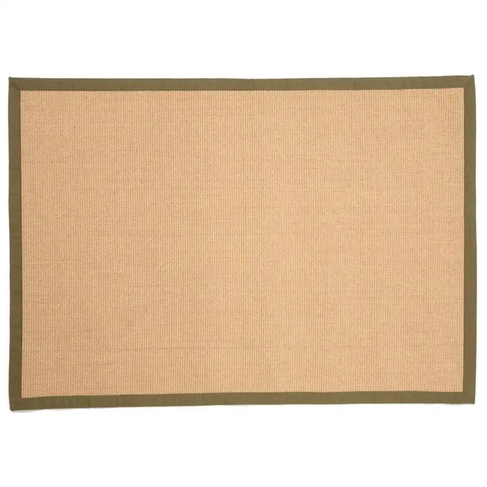 Esselle swinton sisal jute boucle green border Beige Living Room Natural Fibre Rug.
