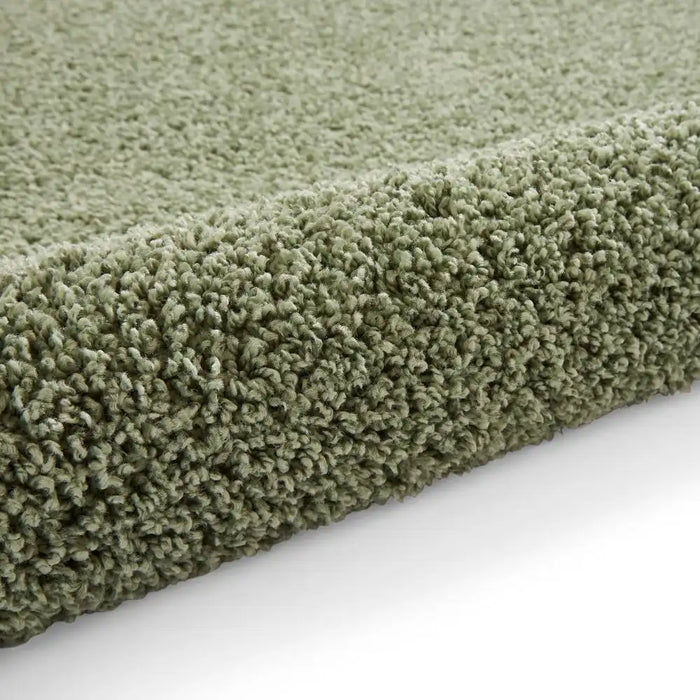 Think Rugs bali green Green Living Room Shaggy Rug.