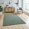 Think Rugs bali green Green Living Room Shaggy Rug.
