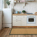 Likewise Matting herringbone coir green Beige Living Room  Rug.