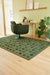 Asiatic dotty green Green Living Room Wool Rug.