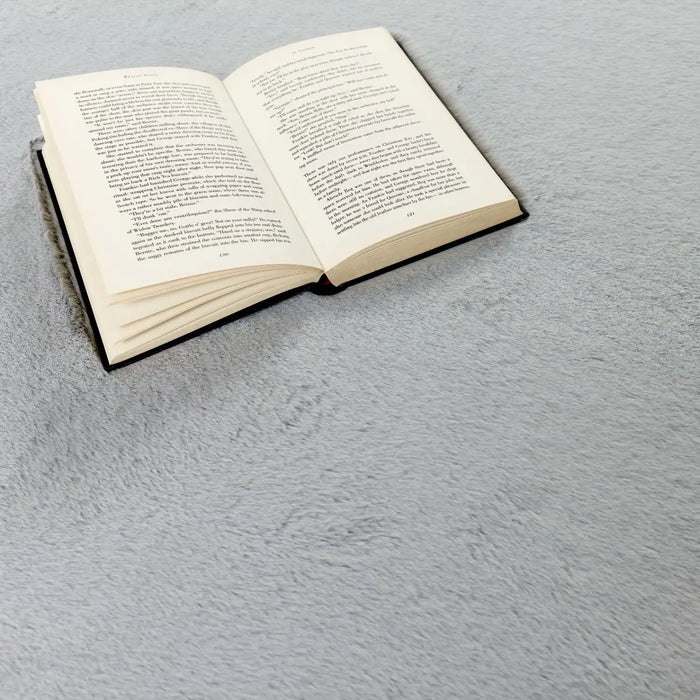 Origins washable faux fur grey faux Grey Living Room Shaggy Rug.