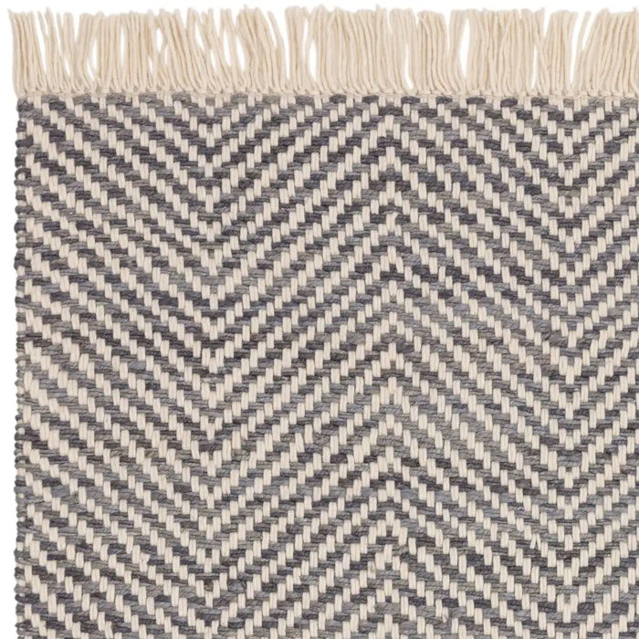 Asiatic vigo grey Grey Living Room Wool Rug.