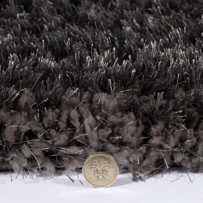 Esselle sophia shaggy grey Grey Living Room Shaggy Rug.