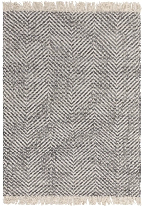 Asiatic vigo grey Grey Living Room Wool Rug.