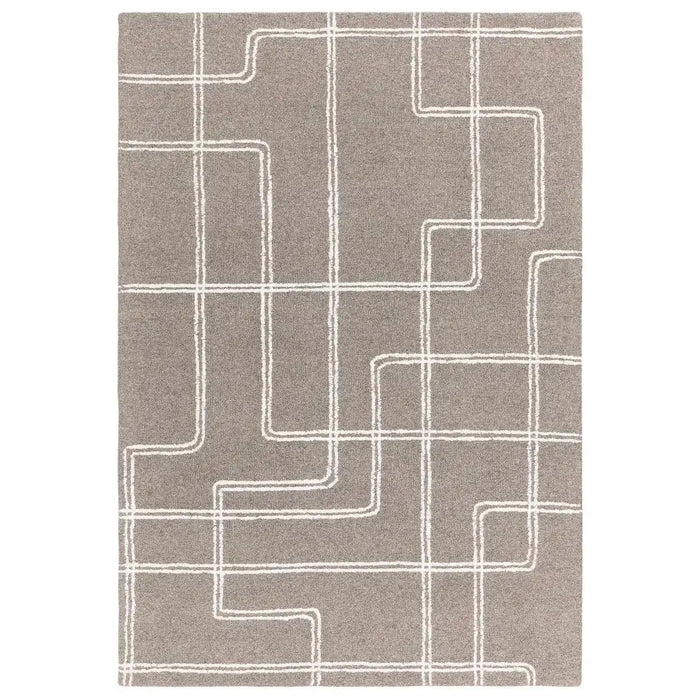 Asiatic ada grey Grey Living Room Wool Rug.