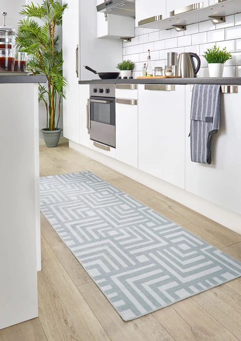 Origins washable soho grey Grey, Ivory Living Room Geometric Rug.