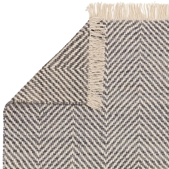 Asiatic vigo grey Grey Living Room Wool Rug.