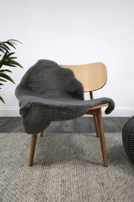 Homemaker luxury faux fur grey Grey Living Room Shaggy Rug.
