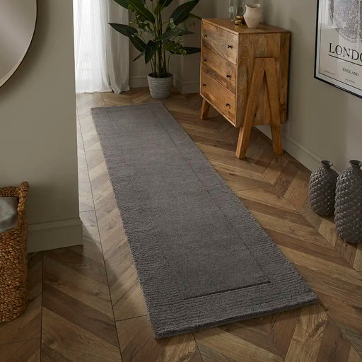 Esselle mayfair esme grey Grey Living Room Wool Rug.