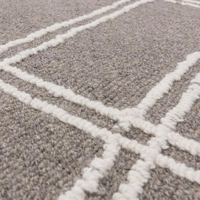 Asiatic ada grey Grey Living Room Wool Rug.