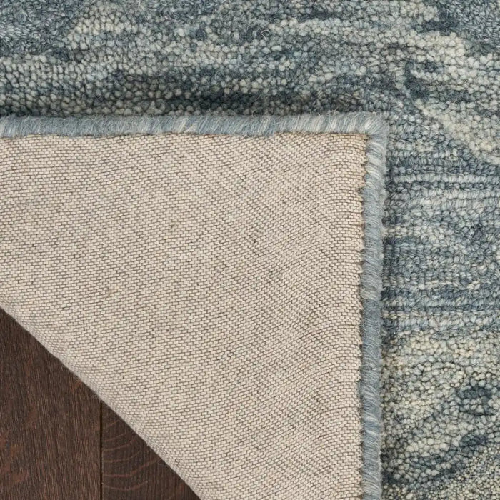 Nourison graceful gru01 blue Blue Living Room Wool Rug.