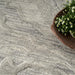 Nourison graceful gru01 grey Grey Living Room Wool Rug.