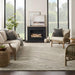Nourison graceful gru01 grey Grey Living Room Wool Rug.