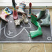 Hug Rug herdy hello grey Grey Outdoor  Washable Rug.