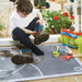 Hug Rug herdy hello grey Grey Outdoor  Washable Rug.