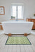 Turtle Mat turtle designs herringbone green Green Kitchen  Washable Rug.