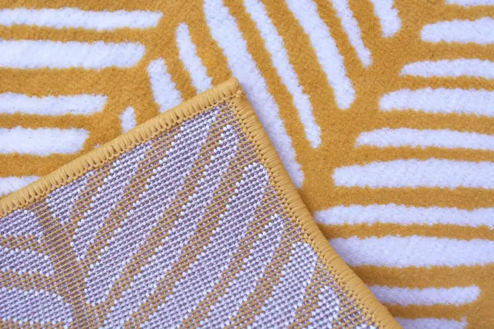 Homemaker maestro herringbone ochre Yellow Living Room  Rug.