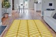Homemaker maestro herringbone ochre Yellow Living Room  Rug.