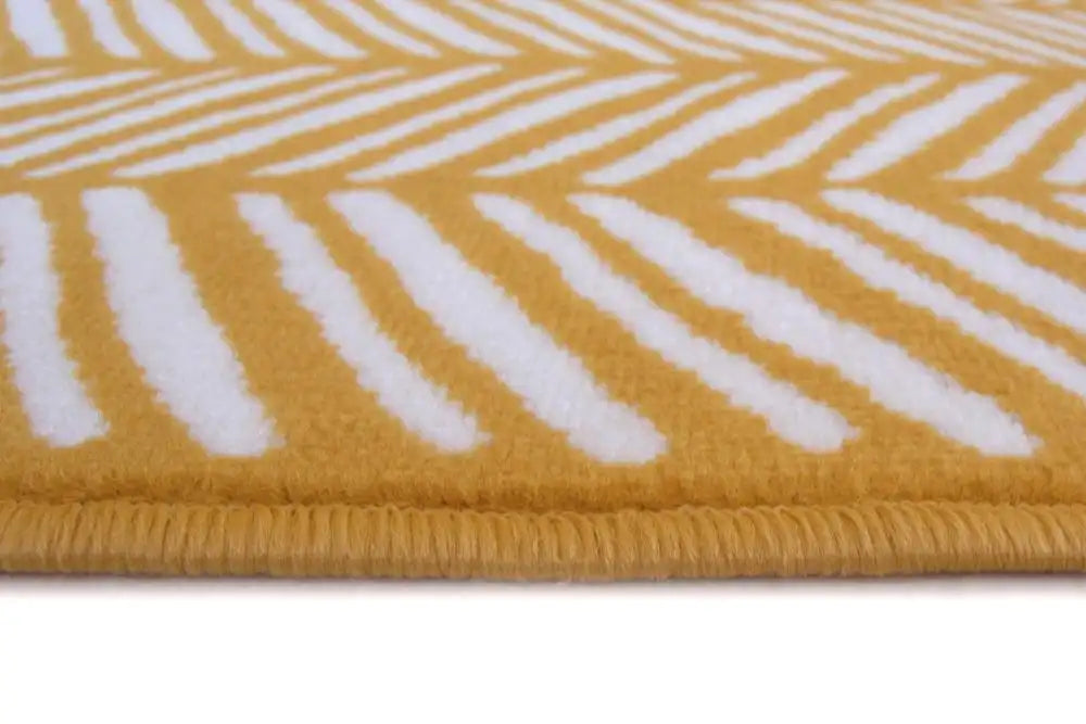 Homemaker maestro herringbone ochre Yellow Living Room  Rug.