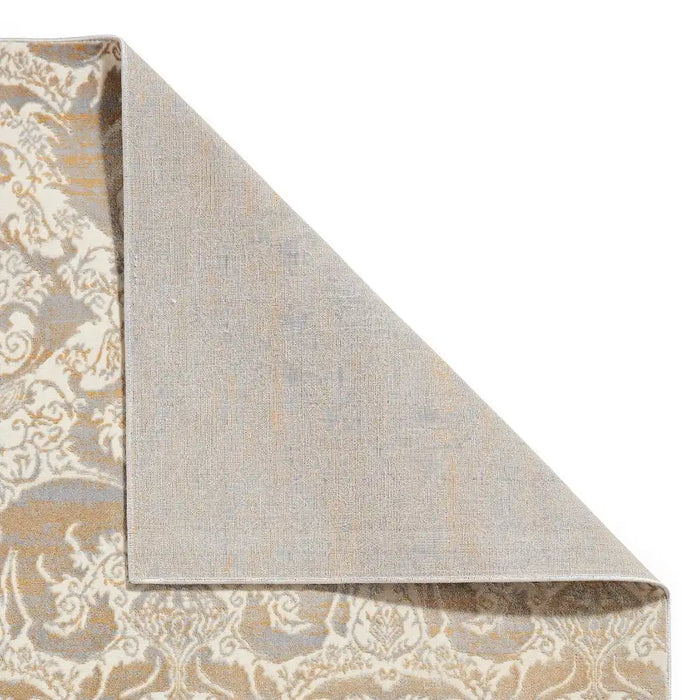 Think Rugs laurence llewelyn bowen imperial gold Yellow Living Room Floral Rug.