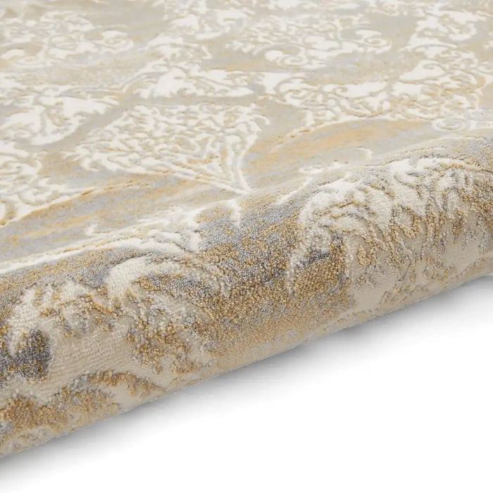 Think Rugs laurence llewelyn bowen imperial gold Yellow Living Room Floral Rug.