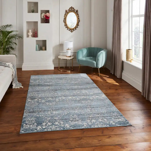Think Rugs laurence llewelyn bowen imperial midnight Blue, Navy Living Room Floral Rug.
