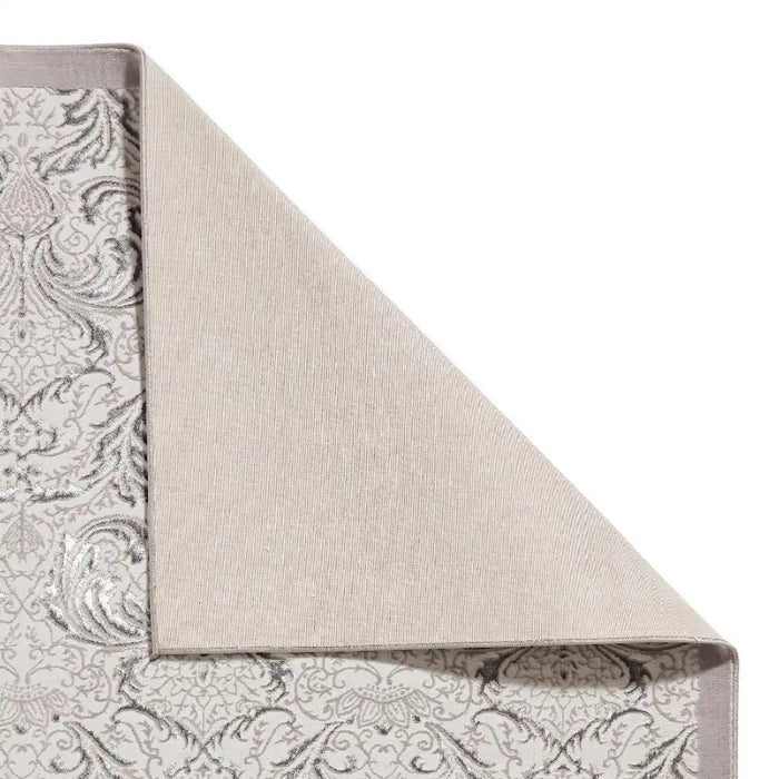 Think Rugs laurence llewelyn bowen imperial silver Grey Living Room Floral Rug.