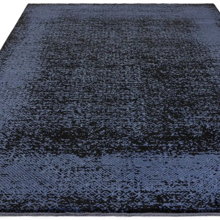 Asiatic elodie indigo black Blue, Black Living Room  Rug.