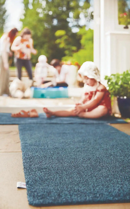 Hug Rug hug rug plains indigo Blue Kitchen  Washable Rug.