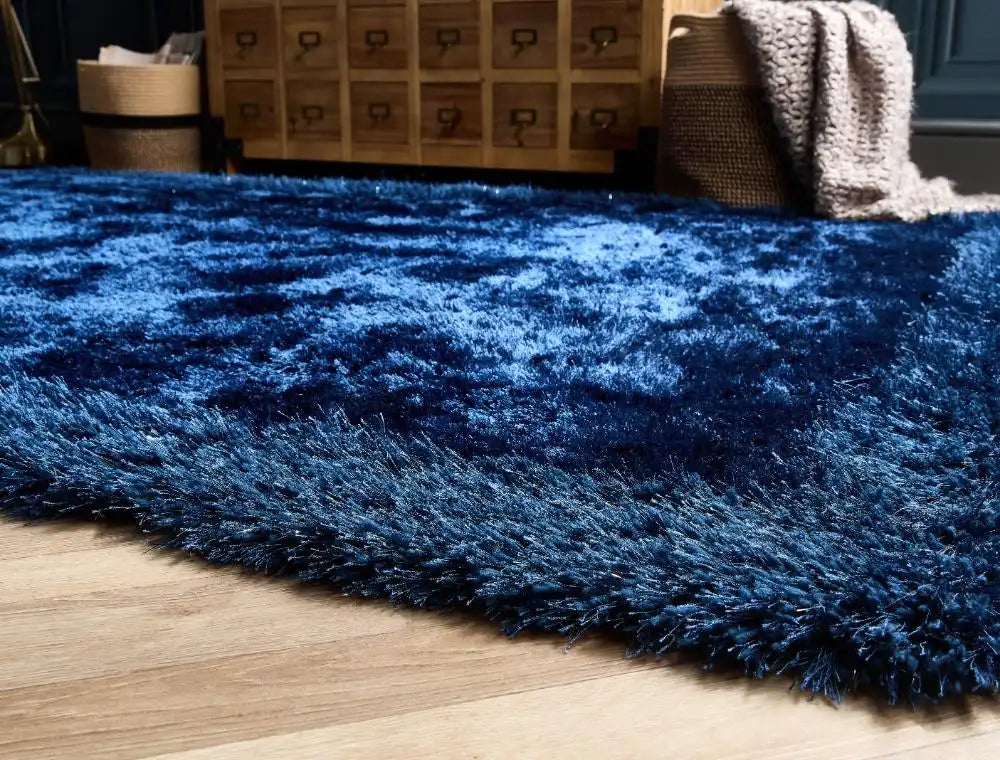 Shimmer Border Indigo Rugs - Buy Indigo Rugs Online from Rugs Direct ...