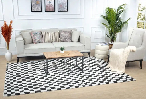 Surya feu irina 2302 black Black, Cream Living Room  Rug.