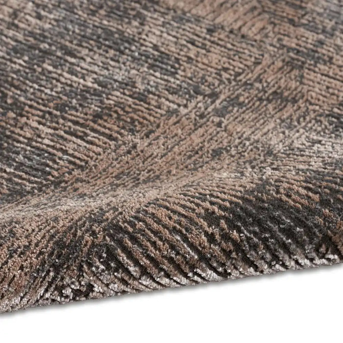 Calvin Klein ck024 irradiant irr01 black ivory Grey, Black, Ivory Living Room Geometric Rug.