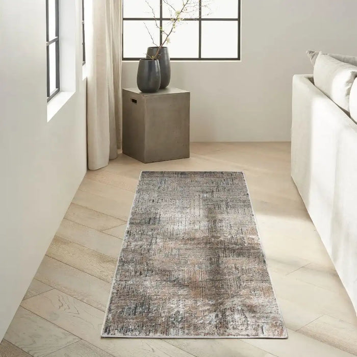 Calvin Klein ck024 irradiant irr01 black ivory Grey, Black, Ivory Living Room Geometric Rug.