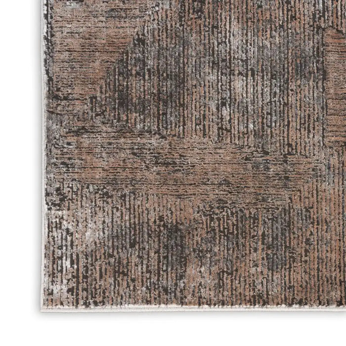 Calvin Klein ck024 irradiant irr01 black ivory Grey, Black, Ivory Living Room Geometric Rug.